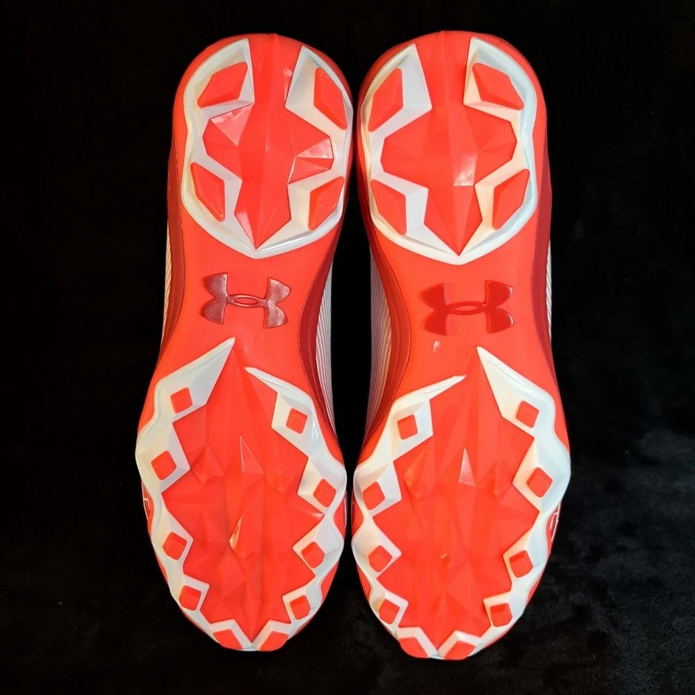 Under Armour Hammer MC 2.0 Men's Size 11.5 Red White 3027306-101 Football Cleats